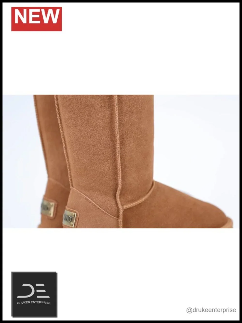 Genuine Suede Women's Waterproof Mid-Calf Snow Boots Faux Fur Winter